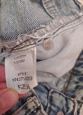36 Beden mavi Renk Kot pantolon
