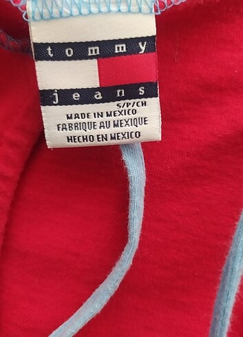 s Beden kırmızı Renk Tommy jeans tişört orjinal 
