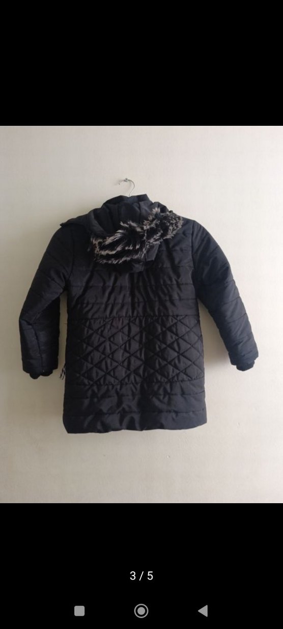 Düğmeli Siyah Erkek Çocuk Kaban - Görsel 2