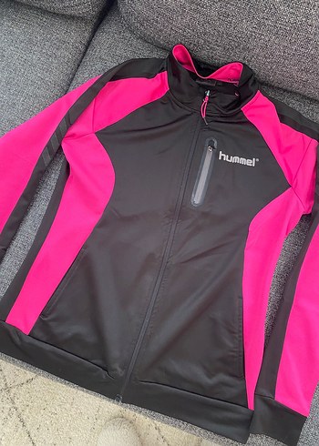 Hummel Pembe Siyah Fermuarlı Kadın Ceket