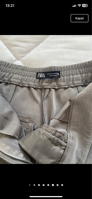 xs Beden gri Renk Bol parça pantalon