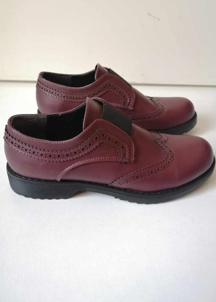 Divarese Bordo Cilt Oxford Ayakkabı  - Görsel 3