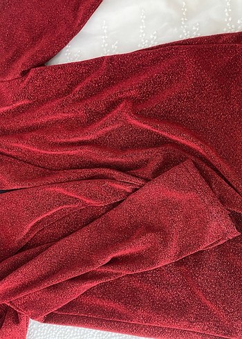 Bordo Kemerli Kadın Midi Takım - Görsel 4