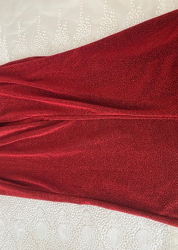 Bordo Kemerli Kadın Midi Takım - Görsel 6