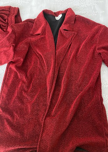 Bordo Kemerli Kadın Midi Takım - Görsel 5