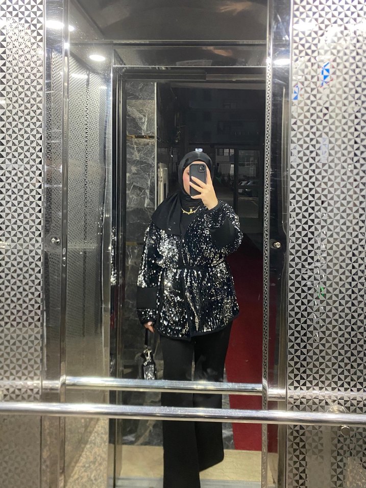 Kadın Gri Parlak Yılan Desenli Midi Kimono - Görsel 3