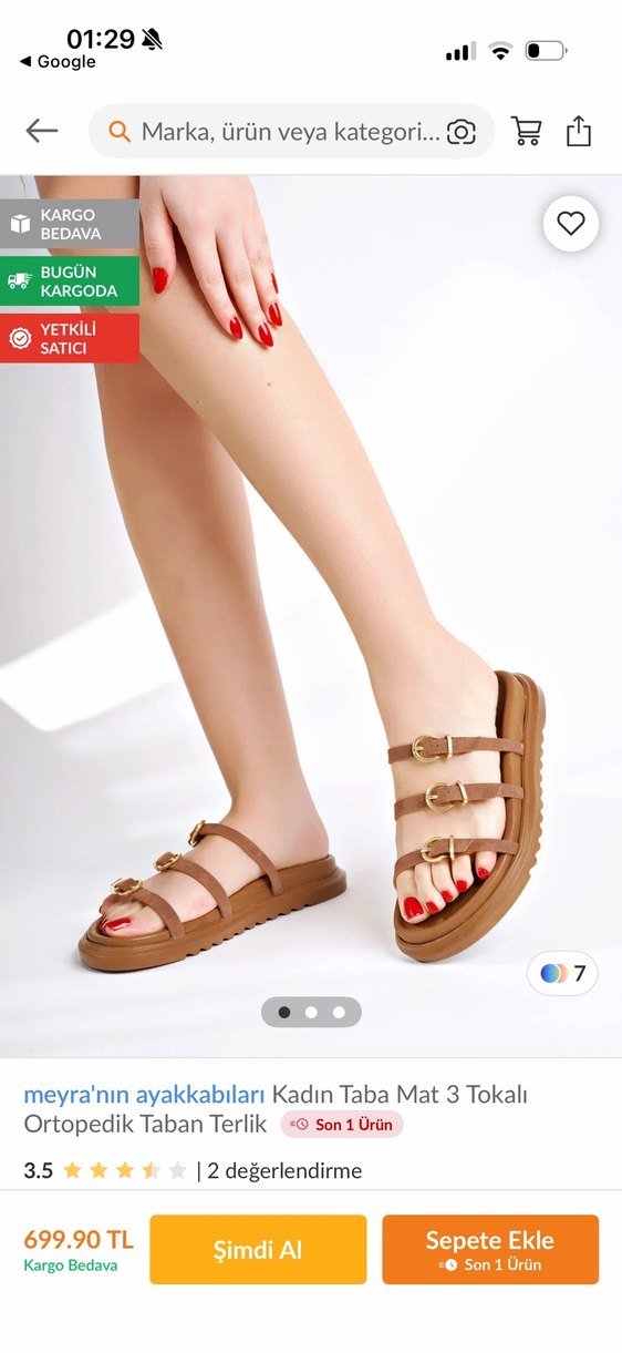 Bej Yılan Desenli Tokalı Kadın Terlik - Görsel 2