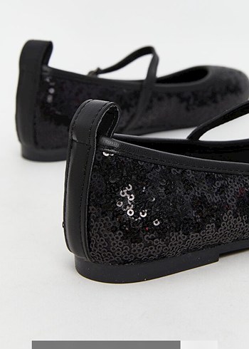 Klasik Siyah Yılan Desenli Kız Babet - Görsel 3