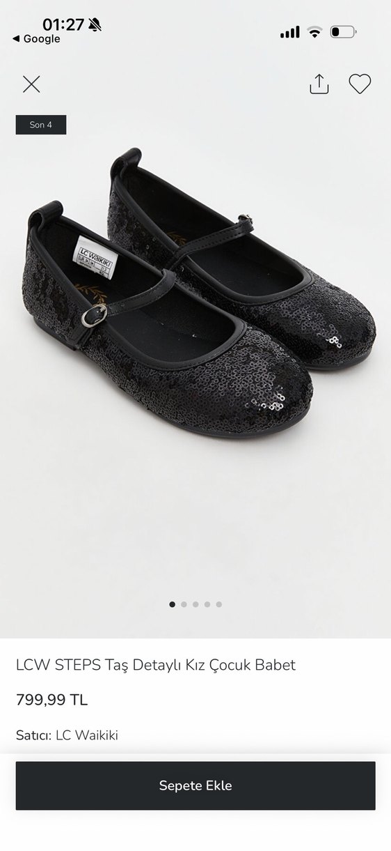 Klasik Siyah Yılan Desenli Kız Babet - Görsel 2