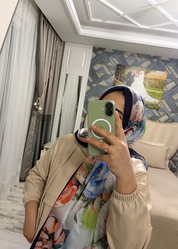 Drapeli Camel Renkli Kadın Şal - Görsel 4