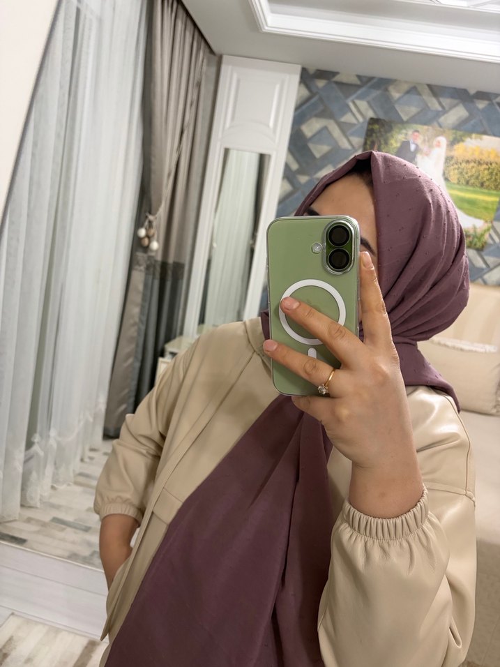 Drapeli Camel Renkli Kadın Şal - Görsel 3