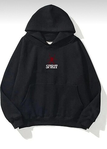 Spirt Baskılı Oversıze Unısex Sweatshirt 