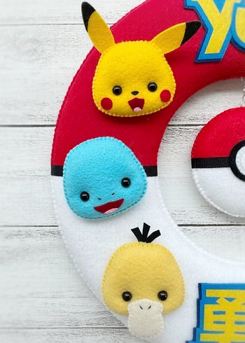Renkli Pokemon Temalı Kapı Süsü - Görsel 2