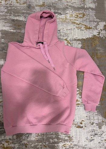 Pembe Kapüşonlu Kadın Sweatshirt