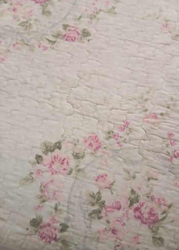 Pastel Çiçek Desenli Beyaz Yatak Örtüsü - Görsel 6