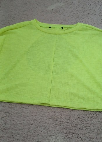 Yeşil uzun kollu crop - Görsel 3