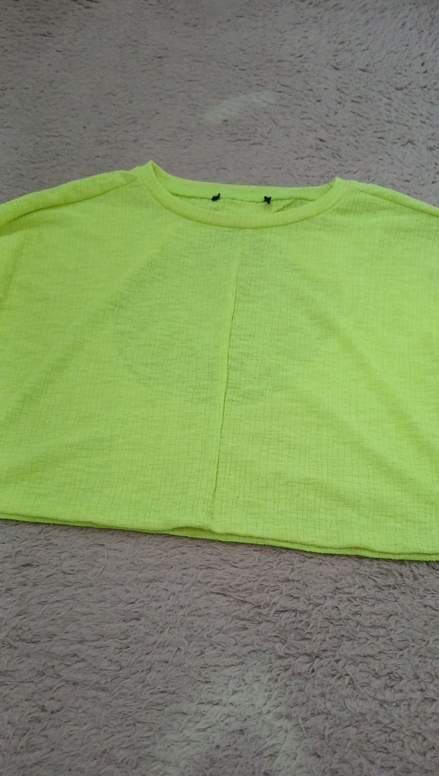 Yeşil uzun kollu crop - Görsel 3