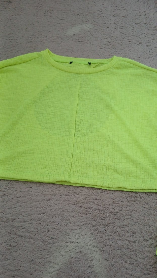 Yeşil uzun kollu crop - Görsel 2