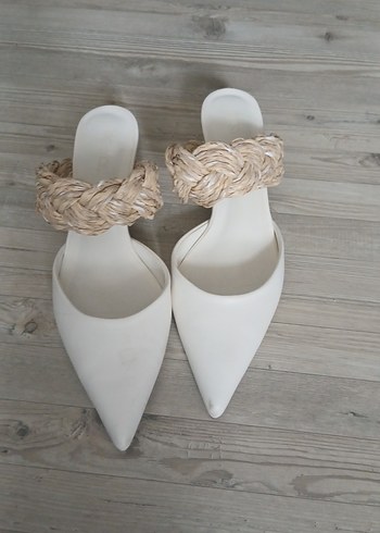Beyaz Stiletto Topuklu Kadın Abiye Ayakkabı - Görsel 2