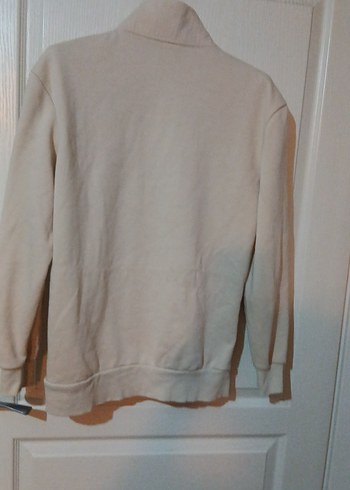 Bej Yarım Fermuarlı  Sweatshirt - Görsel 3