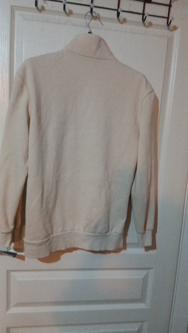 Bej Yarım Fermuarlı  Sweatshirt - Görsel 3