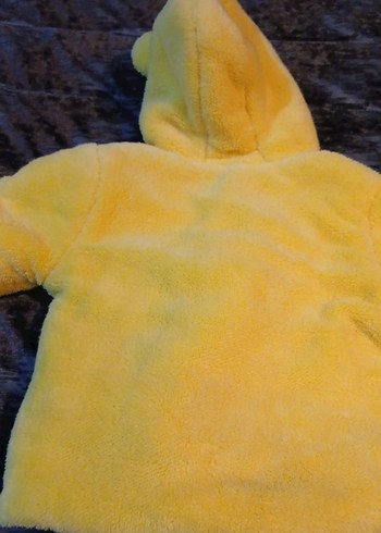 Kız Çocuk Sarı Kapüşonlu Peluş Mont - Görsel 7