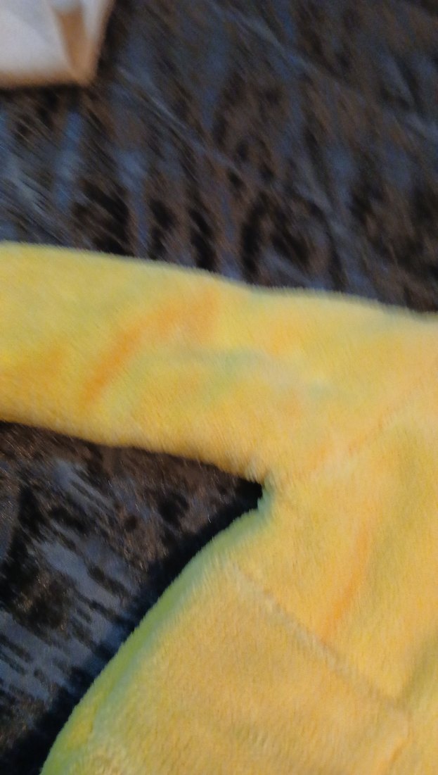 Kız Çocuk Sarı Kapüşonlu Peluş Mont - Görsel 3