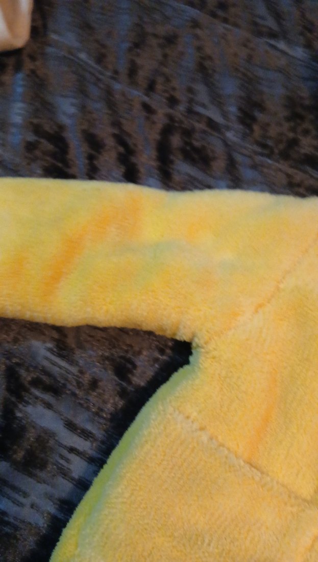 Kız Çocuk Sarı Kapüşonlu Peluş Mont - Görsel 4