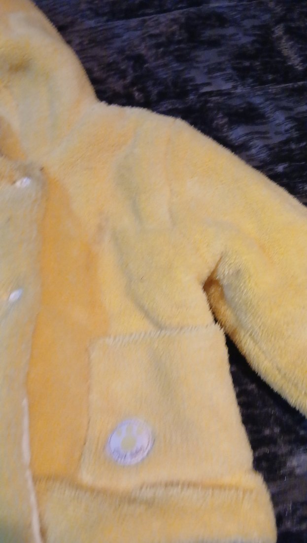 Kız Çocuk Sarı Kapüşonlu Peluş Mont - Görsel 5