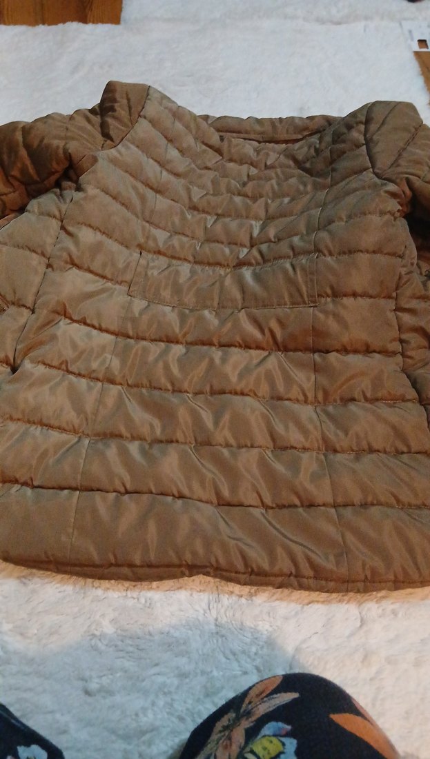 Düğmeli Bej çocuk Kışlık Mont - Görsel 3