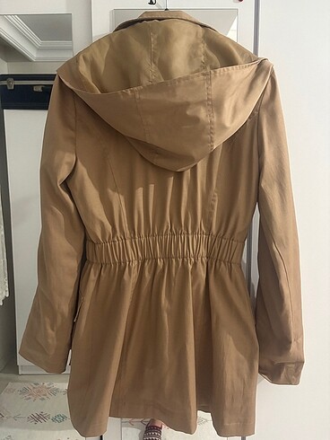 36 Beden camel Renk Batik camel trençkot fermuarlı