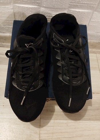 Siyah Bağcıklı Stiletto Topuklu Spor Ayakkabı
