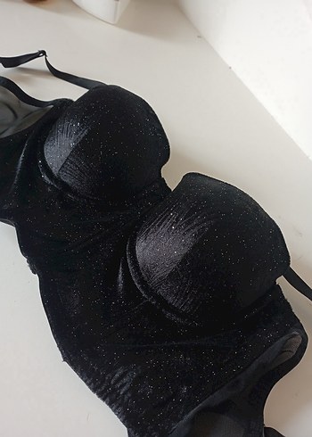 Siyah Mini Gotik Glamour Sütyen - Görsel 4