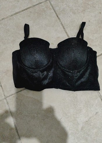 Siyah Mini Gotik Glamour Sütyen - Görsel 2