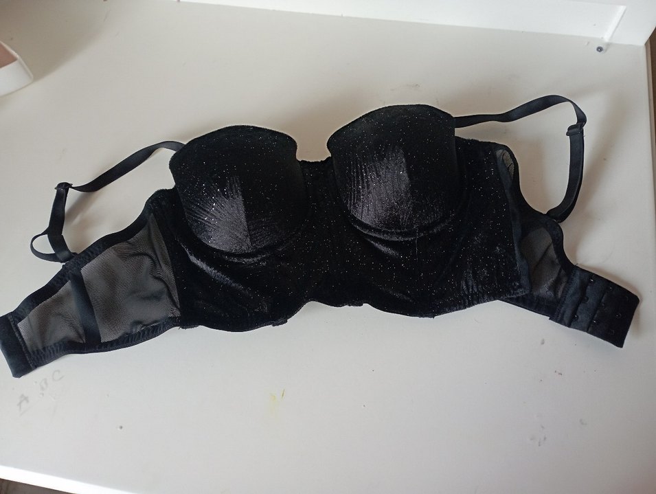 Siyah Mini Gotik Glamour Sütyen - Görsel 3