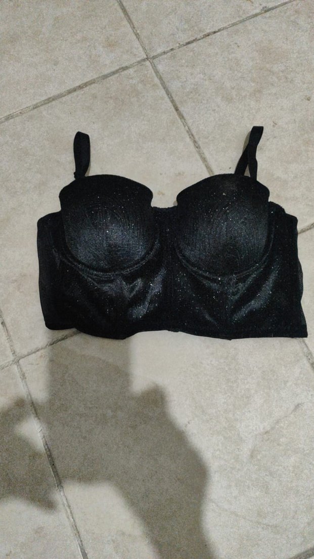 Siyah Mini Gotik Glamour Sütyen - Görsel 2