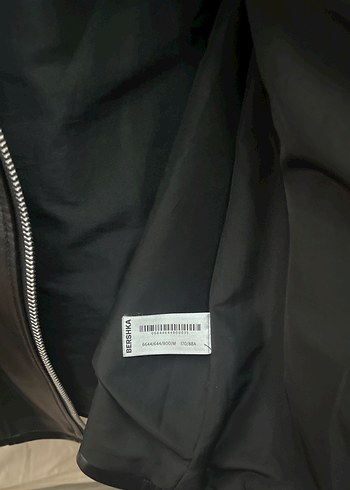 Kadın Siyah Deri Biker Ceket - Görsel 3