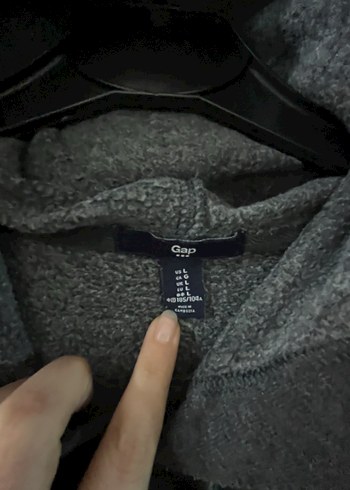 Gap GAP Baskılı Gri Kapüşonlu Sweatshirt