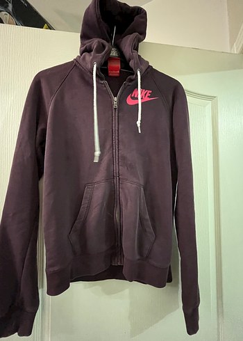 Mor Fermuarlı Nike Kadın Sweatshirt