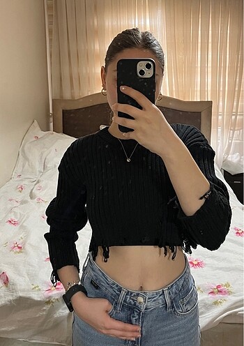 Zara Zara triko crop kazak