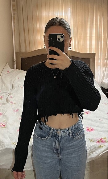 s Beden Zara triko crop kazak