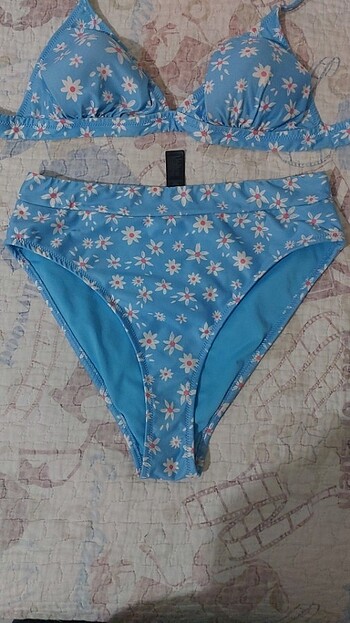 38 Beden mavi Renk Bikini Takımı