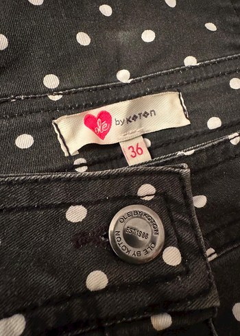 Puantiye Desenli Siyah Askılı Mini Tulum - Görsel 2