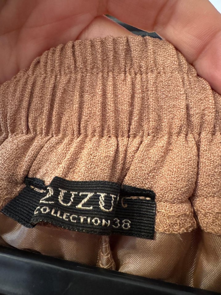 Bej Pilili Mini Hamile Eteği - Görsel 2