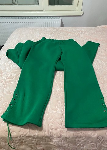 Kadın Yeşil Rahat Kesim Uzun Kollu Tulum - Görsel 3