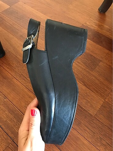 37 Beden siyah Renk Siyah dolgu topuk ayakkabı
