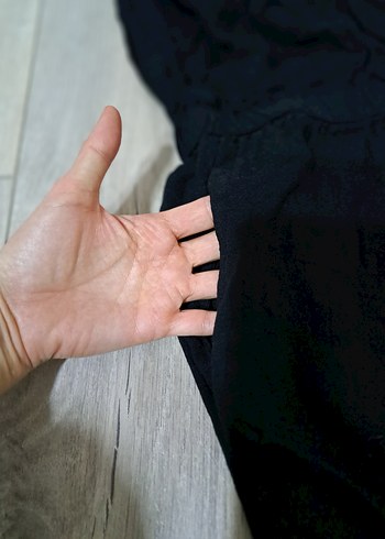 Dantel Detaylı Siyah  Kadın tulum - Görsel 3