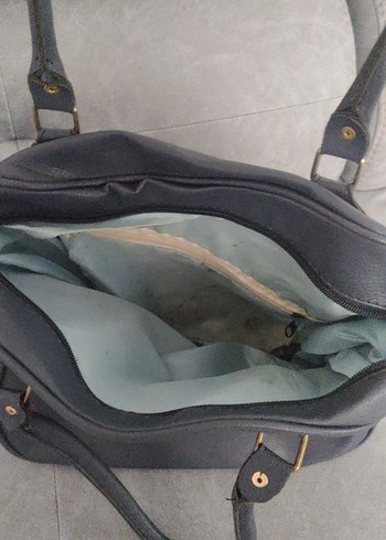Beden lacivert Renk lacivert Deri Tokalı Kadın Çanta