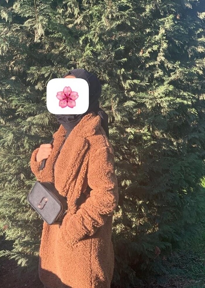 Bershka Kürk Kahverengi Kaban - Görsel 4