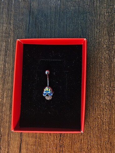 diğer Beden çeşitli Renk Kuru Kafali Renkli gumus gobek piercing